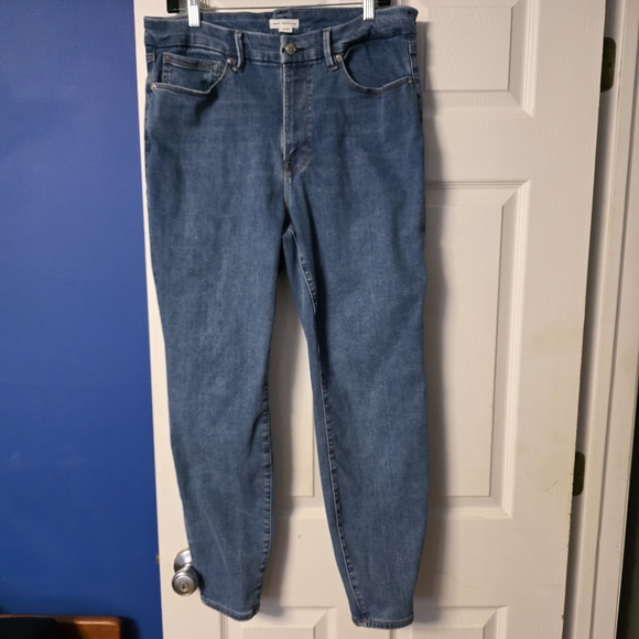 Good American Denim - Good American Denim Blue Cropped Jeans